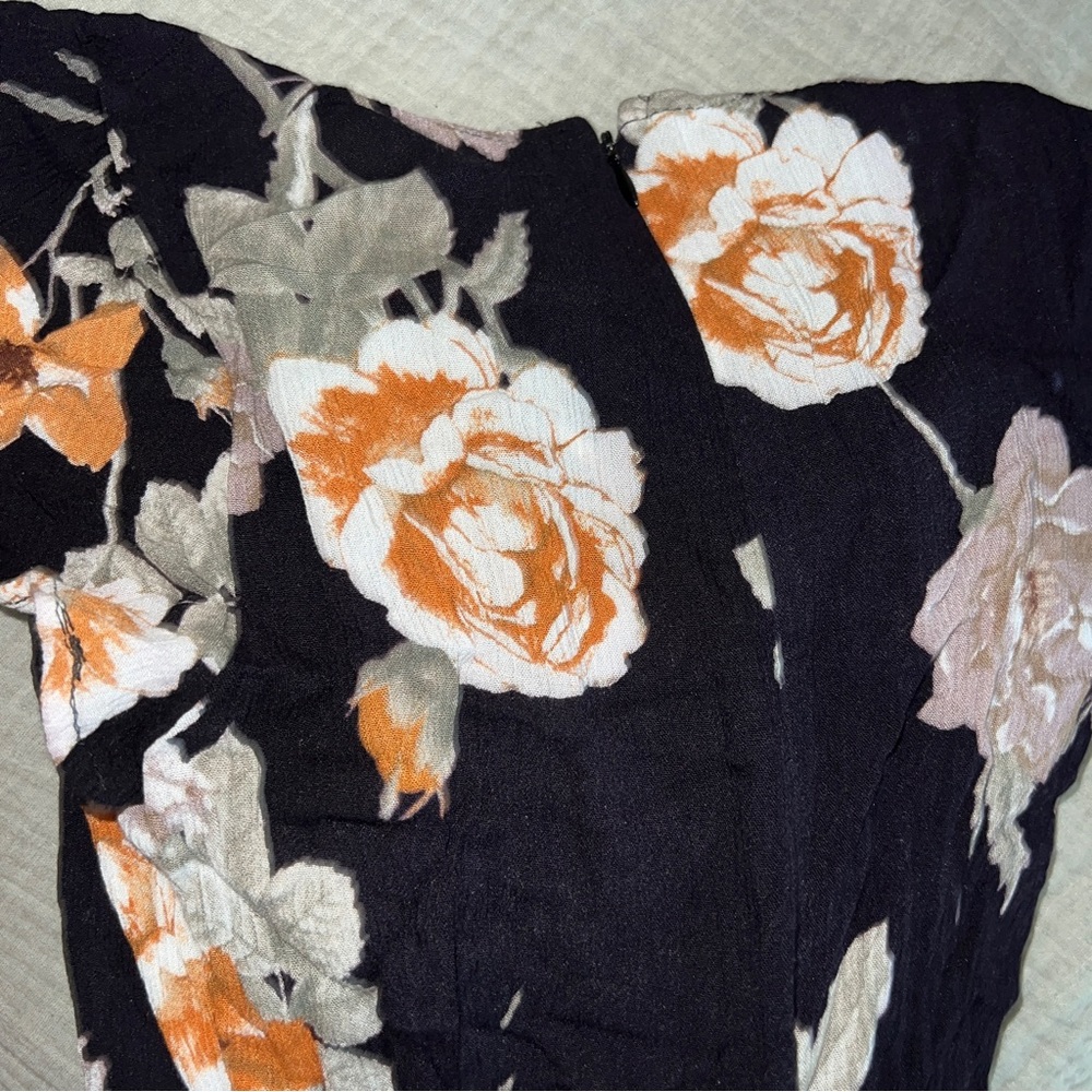 Lulus Floral Flower Print Wrap Mini Dress - Picture 6 of 9